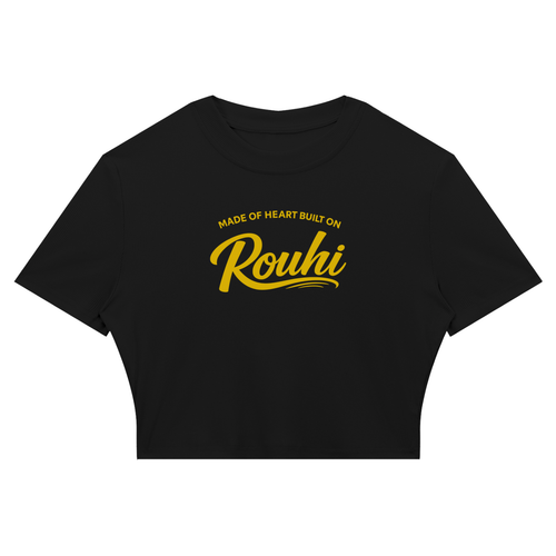 Rouhi Signature Crop Tee — Made of Heart, Built on Soul